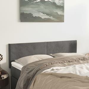 VidaXL Hoofdborden 2 st 72x5x78/88 cm fluweel donkergrijs