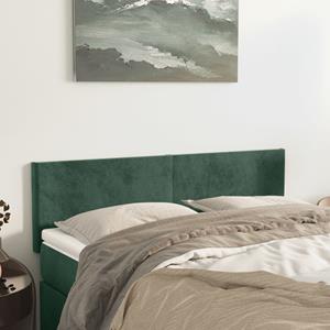 VidaXL Hoofdborden 2 st 72x5x78/88 cm fluweel donkergroen 8720287146452