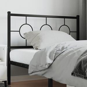 VidaXL Hoofdbord 107 cm metaal zwart