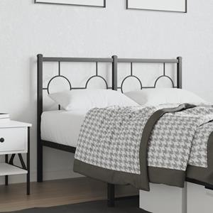 VidaXL Hoofdbord 120 cm metaal zwart