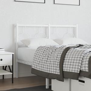 VidaXL Hoofdbord 120 cm metaal wit