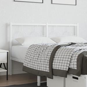 VidaXL Hoofdbord 135 cm metaal wit