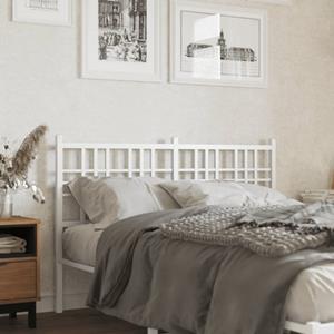 VidaXL Hoofdbord 120 cm metaal wit
