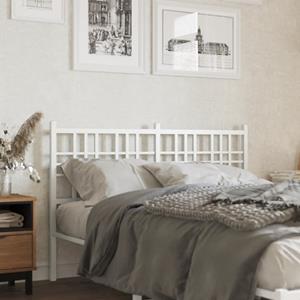VidaXL Hoofdbord 140 cm metaal wit