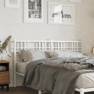 VidaXL Hoofdbord 150 cm metaal wit