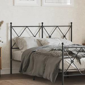 VidaXL Hoofdbord 120 cm metaal zwart
