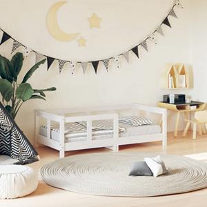 VidaXL Kinderbedframe 70x140 cm massief grenenhout wit