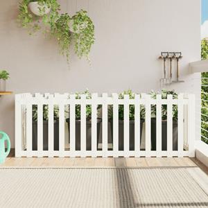 VidaXL Plantenbak verhoogd hekontwerp 200x50x70 cm grenenhout wit