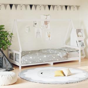 VidaXL Kinderbedframe 80x200 cm massief grenenhout wit