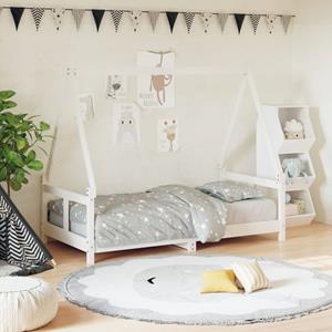 VidaXL Kinderbedframe 80x160 cm massief grenenhout wit
