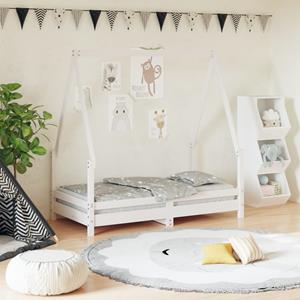 VidaXL Kinderbedframe 70x140 cm massief grenenhout wit