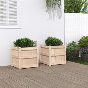 VidaXL Plantenbakken 2 st cm massief grenenhout