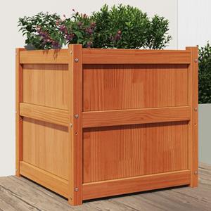 VidaXL Plantenbak 60x60x60 cm massief grenenhout wasbruin