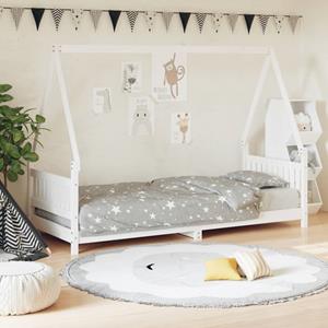VidaXL Kinderbedframe 80x200 cm massief grenenhout wit