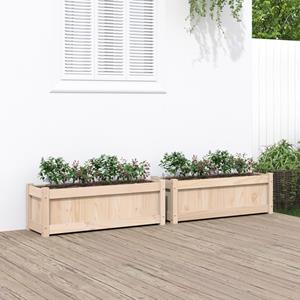 VidaXL Plantenbakken 2 st cm massief grenenhout