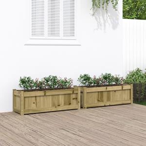 VidaXL Plantenbakken 2 st cm geïmpregneerd hout