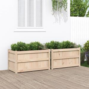 VidaXL Plantenbakken 2 st cm massief grenenhout
