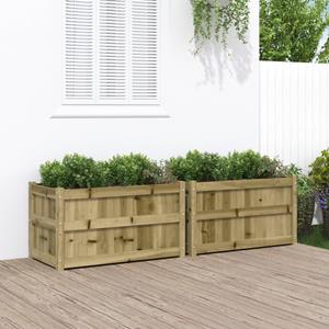 VidaXL Plantenbakken 2 st cm geïmpregneerd hout