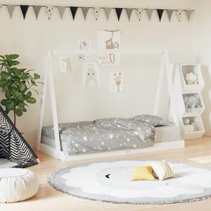 VidaXL Kinderbedframe 80x160 cm massief grenenhout wit