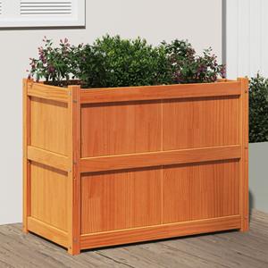 VidaXL Plantenbak 90x50x70 cm massief grenenhout wasbruin