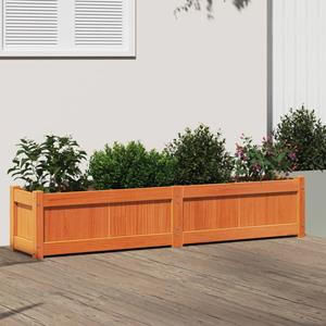 VidaXL Plantenbak 150x31x31 cm massief grenenhout wasbruin