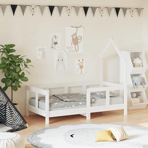 VidaXL Kinderbedframe 70x140 cm massief grenenhout wit