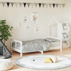 VidaXL Kinderbedframe 80x160 cm massief grenenhout wit