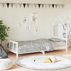 VidaXL Kinderbedframe 90x190 cm massief grenenhout wit