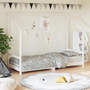 VidaXL Kinderbedframe 80x200 cm massief grenenhout wit