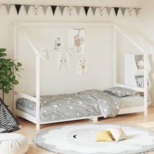 VidaXL Kinderbedframe 90x190 cm massief grenenhout wit