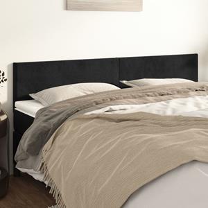 VidaXL Hoofdborden 2 st 90x5x78/88 cm fluweel zwart