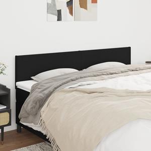 VidaXL Hoofdborden 2 st 100x5x78/88 cm stof zwart