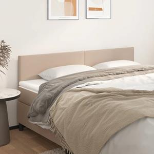 VidaXL Hoofdborden 2 st 100x5x78/88 cm kunstleer cappuccinokleurig