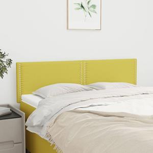 VidaXL Hoofdborden 2 st 72x5x78/88 cm stof groen