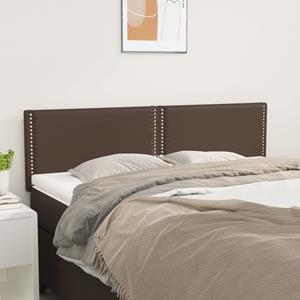 VidaXL Hoofdborden 2 st 72x5x78/88 cm kunstleer bruin
