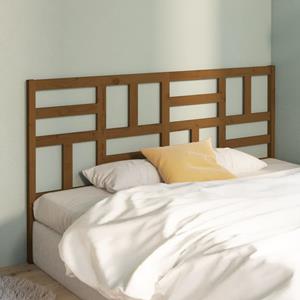 VidaXL Hoofdbord 206x4x104 cm massief grenenhout honingbruin