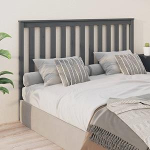 VidaXL Hoofdbord 166x6x101 cm massief grenenhout grijs