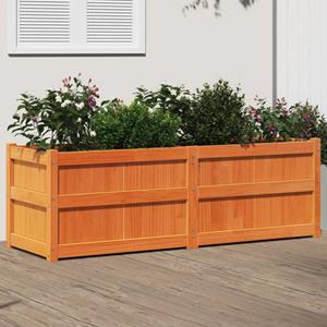 VidaXL Plantenbak 150x50x50 cm massief grenenhout wasbruin