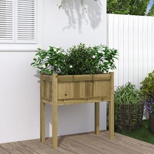 VidaXL Plantenbak met poten 70x31x70 cm geïmpregneerd grenenhout