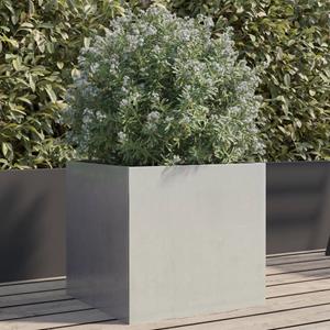 VidaXL Plantenbak 42x40x39 cm roestvrij staal zilverkleurig