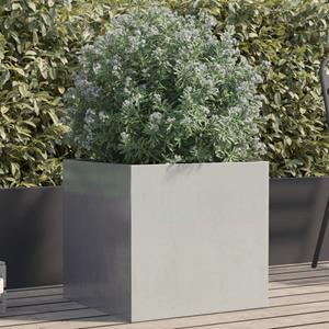 VidaXL Plantenbak 49x47x46 cm roestvrij staal zilverkleurig