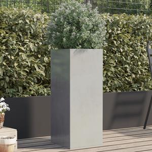 VidaXL Plantenbak 32x29x75 cm roestvrij staal zilverkleurig