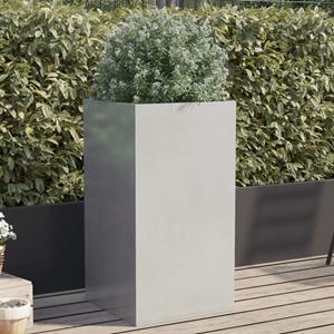 VidaXL Plantenbak 42x38x75 cm roestvrij staal zilverkleurig
