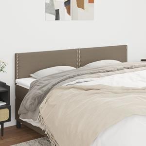 VidaXL Hoofdborden 2 st 80x5x78/88 cm stof taupe