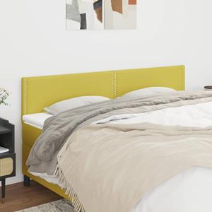 VidaXL Hoofdborden 2 st 80x5x78/88 cm stof groen
