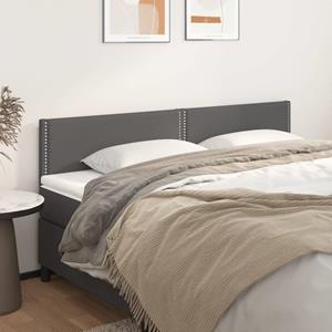VidaXL Hoofdborden 2 st 80x5x78/88 cm kunstleer grijs