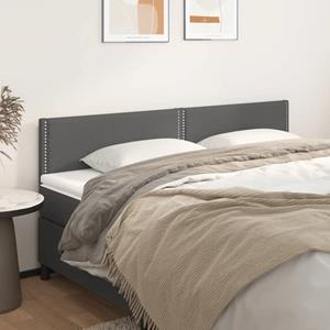 VidaXL Hoofdborden 2 st 90x5x78/88 cm kunstleer grijs