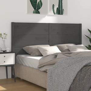 VidaXL Hoofdbord 126x4x100 cm massief grenenhout grijs