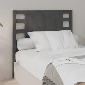 VidaXL Hoofdbord 96x4x100 cm massief grenenhout grijs