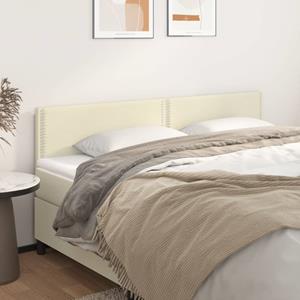 VidaXL Hoofdborden 2 st 100x5x78/88 cm kunstleer crèmekleurig